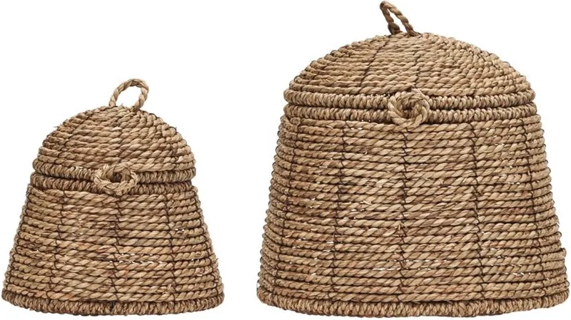 Manden set Rama naturel 28cm by House Doctor in Bruin – product photo