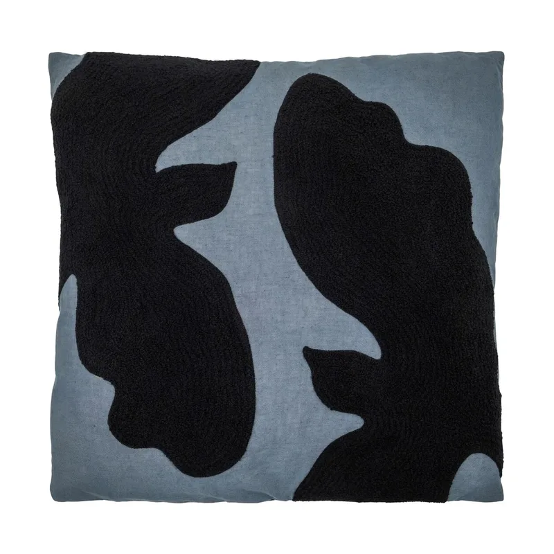 Miki Dekokissen Mittelmeerblau-Schwarz, 50x50 cm från House Doctor – produktbild