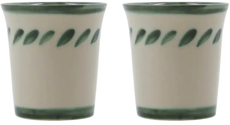 Mok Diva Groen 9cm - 2 stuks van House Doctor in [gid://shopify/Metaobject/303100625231,gid://shopify/Metaobject/307232571727] – productfoto