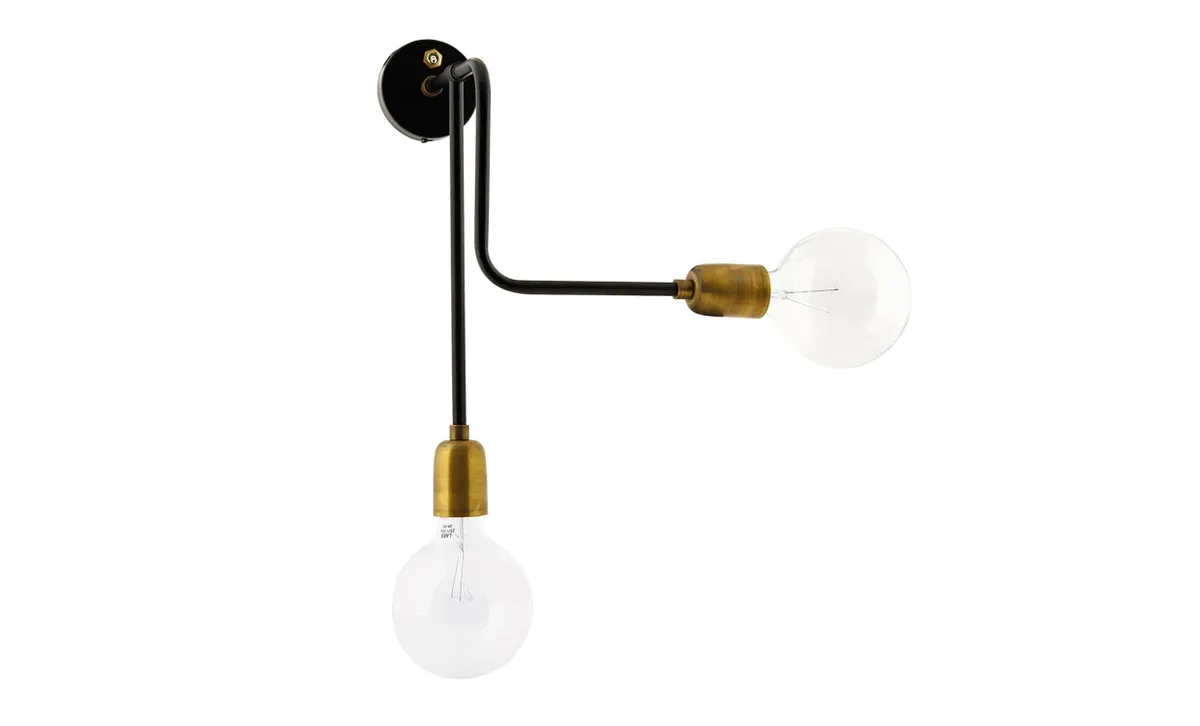 MOLECULAR Vägglampa Svart/Mässing 2-armad van House Doctor – productfoto