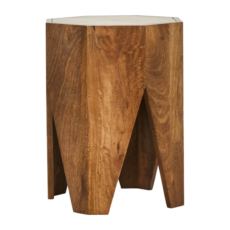 Okta Hocker 33 x 45cm Mangoholz fra House Doctor – produktbillede
