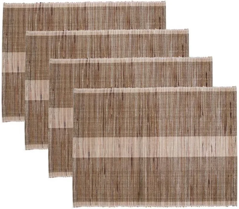 Placemat Bols naturel 48x35cm - 4 stuks by House Doctor in [gid://shopify/Metaobject/307221758287] – product photo