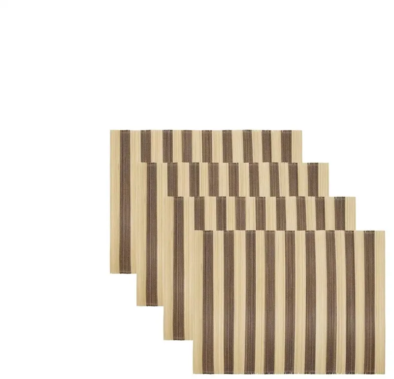 Placemat Rayas bruin - 4 stuks by House Doctor in [gid://shopify/Metaobject/307221758287,gid://shopify/Metaobject/307234865487] – product photo
