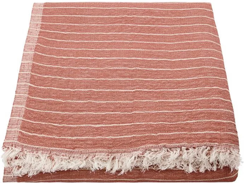 Plaid Alice stripe Dusty Berry 200x140cm by House Doctor in Rood – product photo