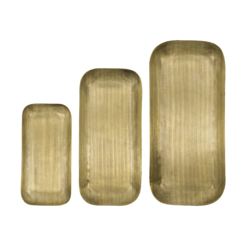 Plato Dekorationsset 3-teilig Gold de House Doctor – photo du produit