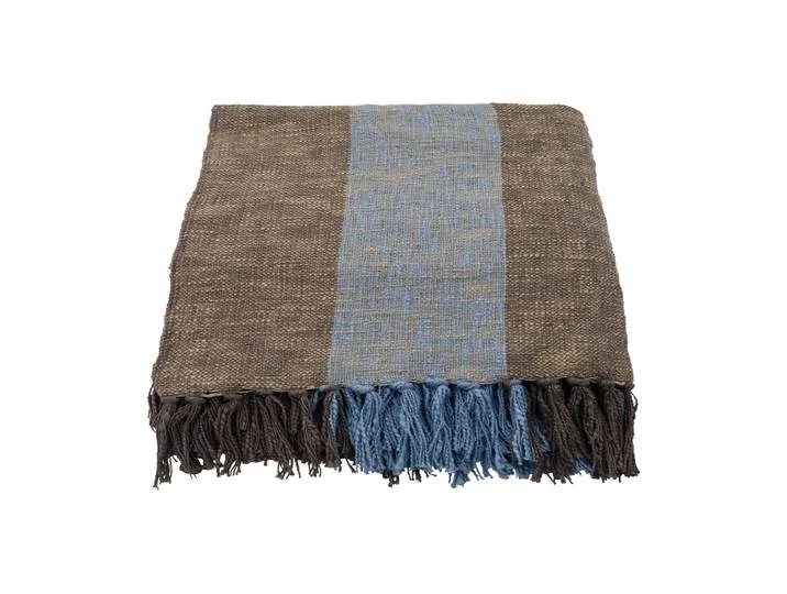 Ponra Plaid 130x180 cm Braun-Hellblau von House Doctor – Produktfoto