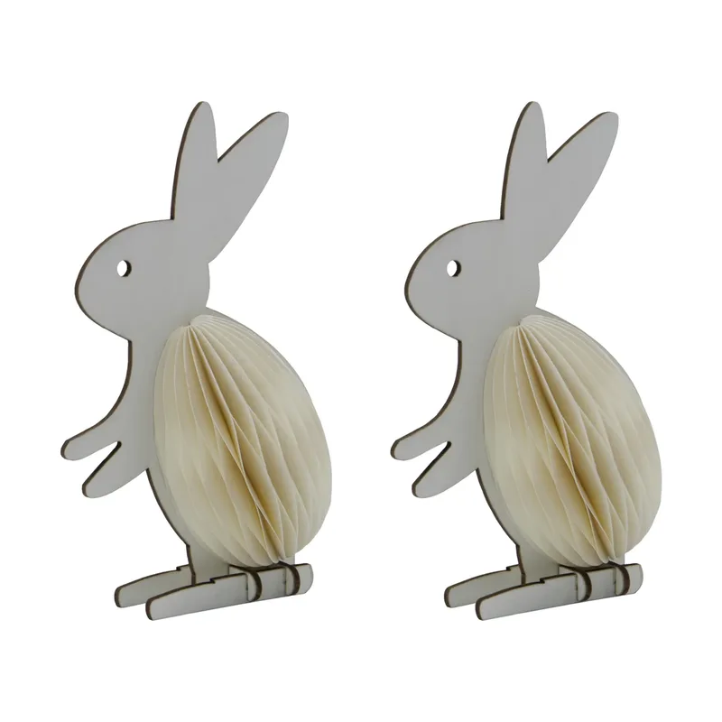 Rabb Osterhasen Dekoration 2-teilig Off-white by House Doctor – product photo