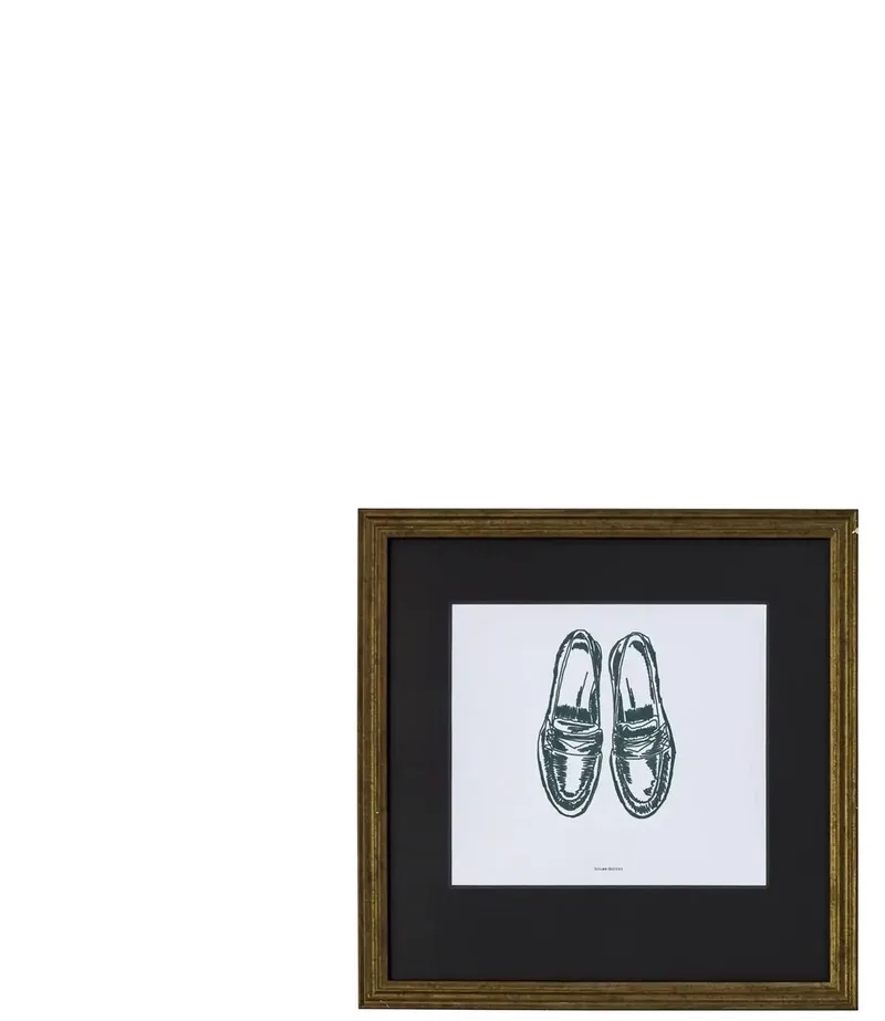 Schilderij Shoe Donkergroen 40x40 cm by House Doctor in [gid://shopify/Metaobject/303100625231] – product photo