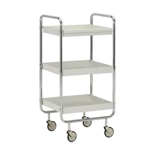 Servierwagen mit abnehmbaren Tablett Off-white-crome fra House Doctor – produktbillede 1 af 2