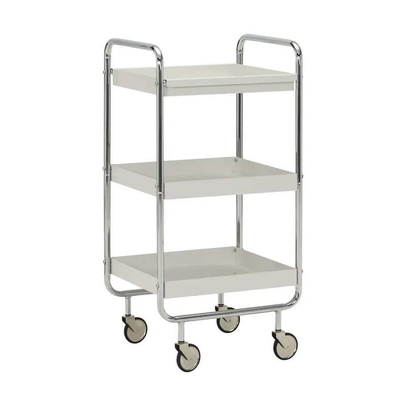 Servierwagen mit abnehmbaren Tablett Off-white-crome fra House Doctor – produktbillede 1 af 2
