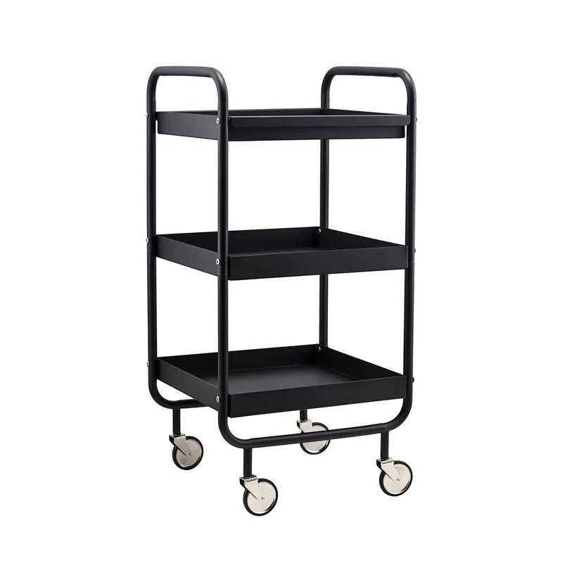 Servierwagen mit abnehmbaren Tablett Schwarz fra House Doctor – produktbillede