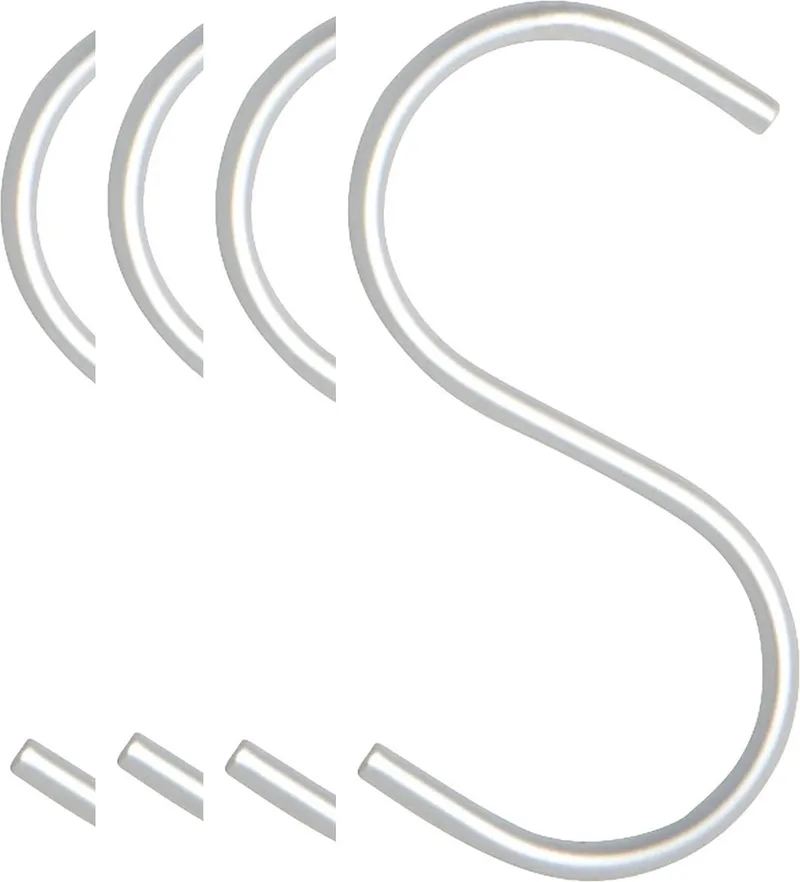 Set van 6 grote S-haken - 10cm by House Doctor in Zilver – product photo