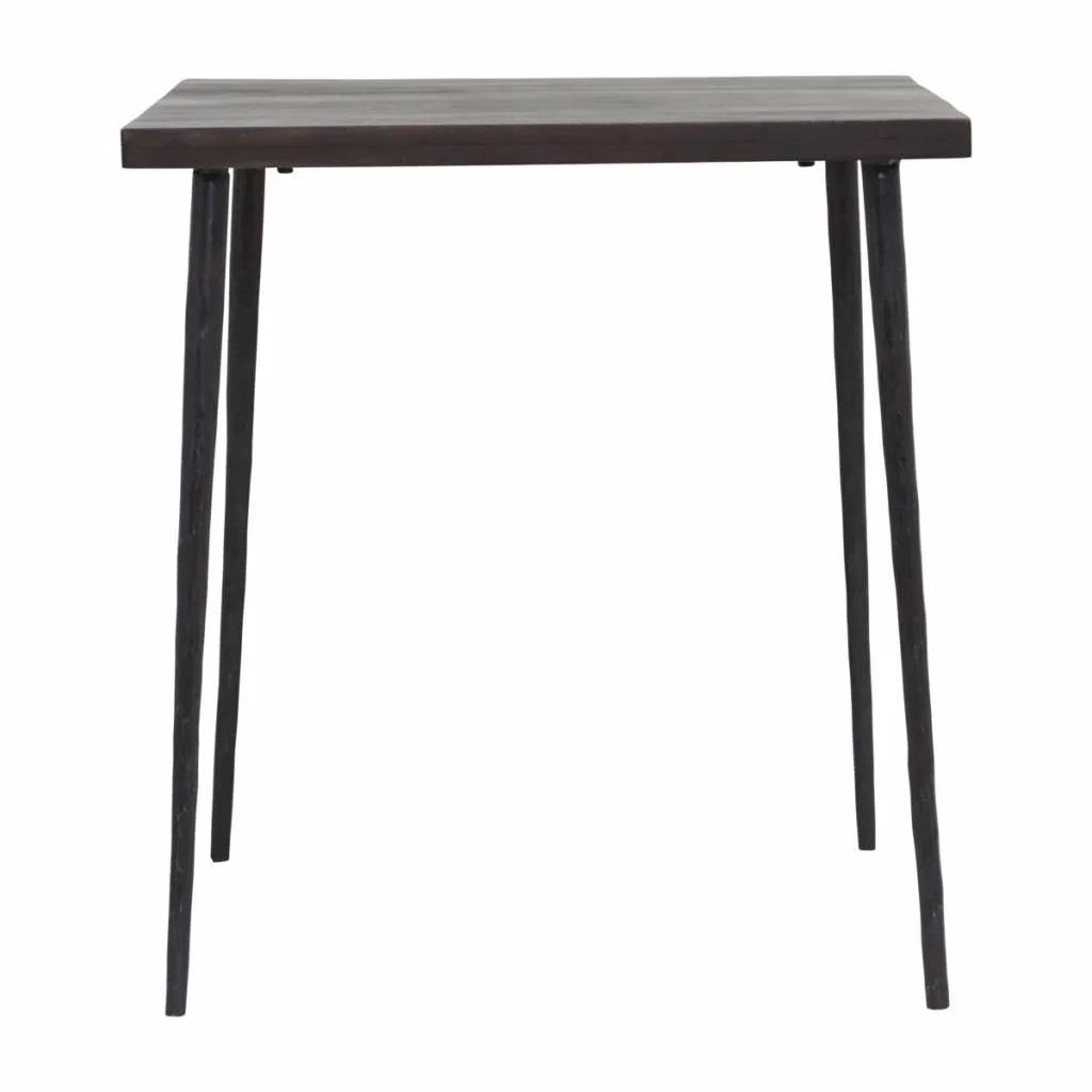 Slated tafel hout zwart 70x70x76cm van House Doctor – productfoto