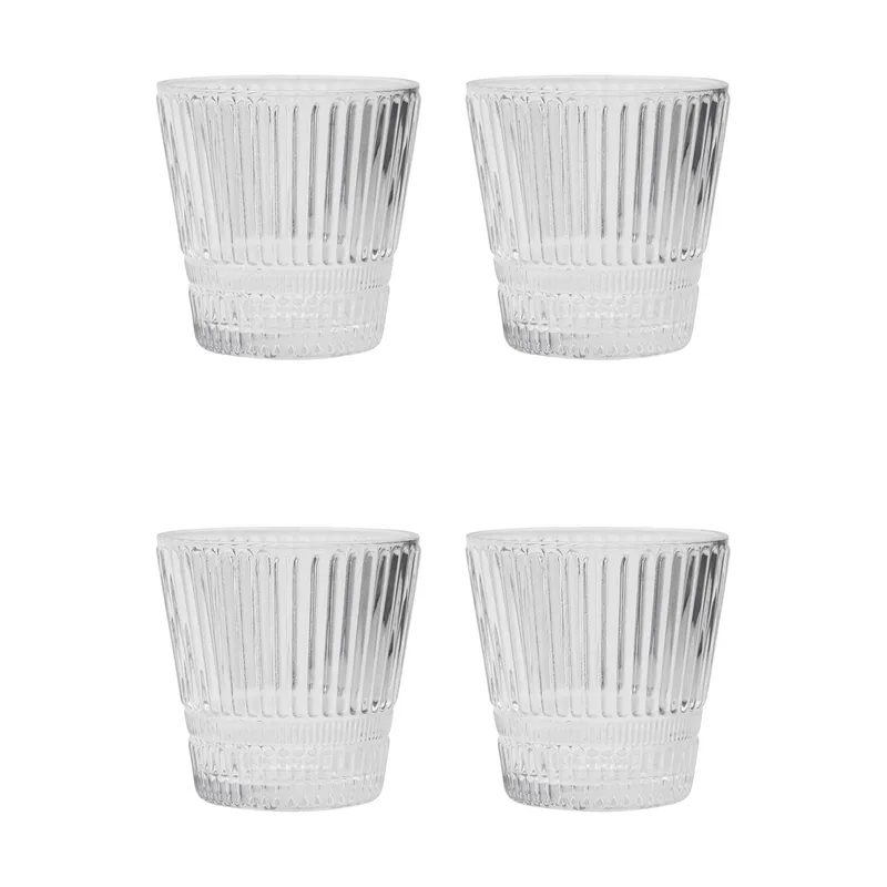 Slots Wasserglas 4er Pack Klar by House Doctor – product photo