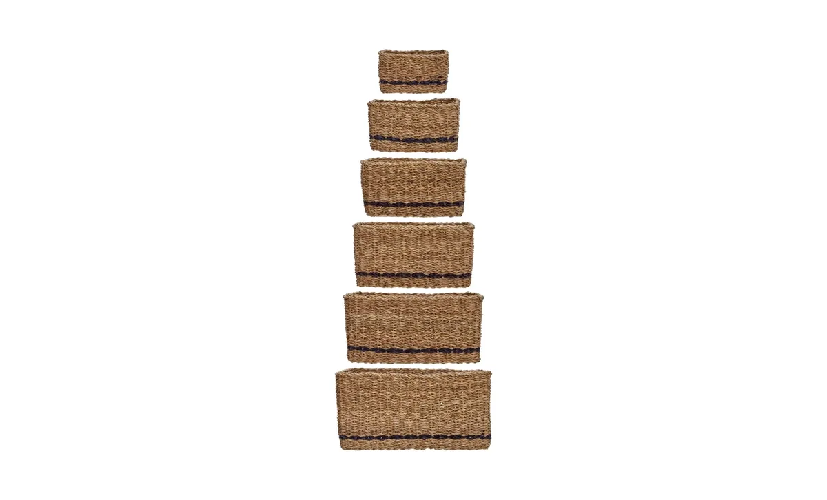 SQUARES Förvaringskorg 6-pack Natur by House Doctor – product photo