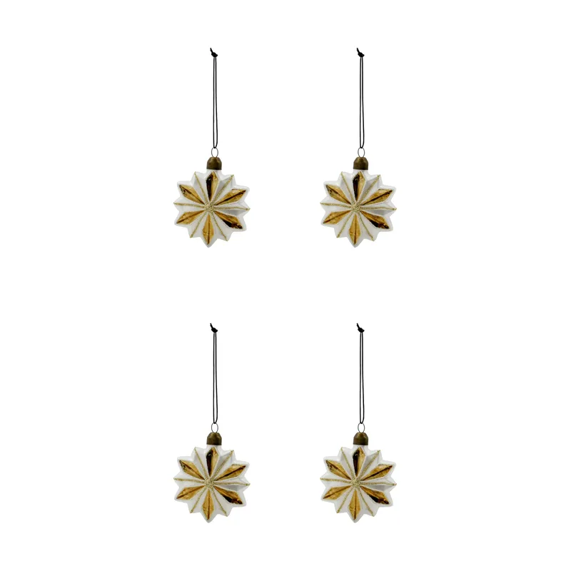 Stella Weihnachtsanhänger 4er Pack Weiß by House Doctor – product photo