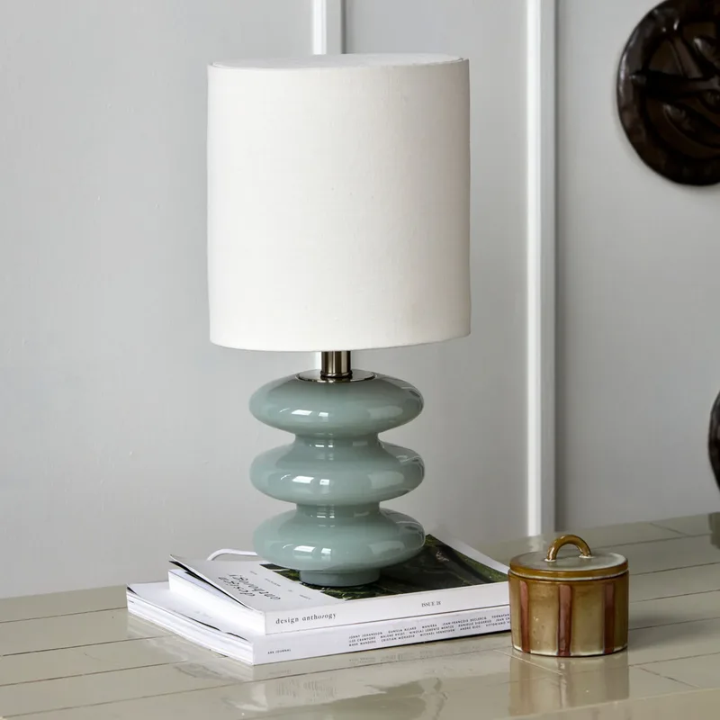 Step S tafellamp lichtblauw katoen glas - House Doctor - Woonkamer - Scandinavisch - Stof - 1 lamp von House Doctor – Produktfoto