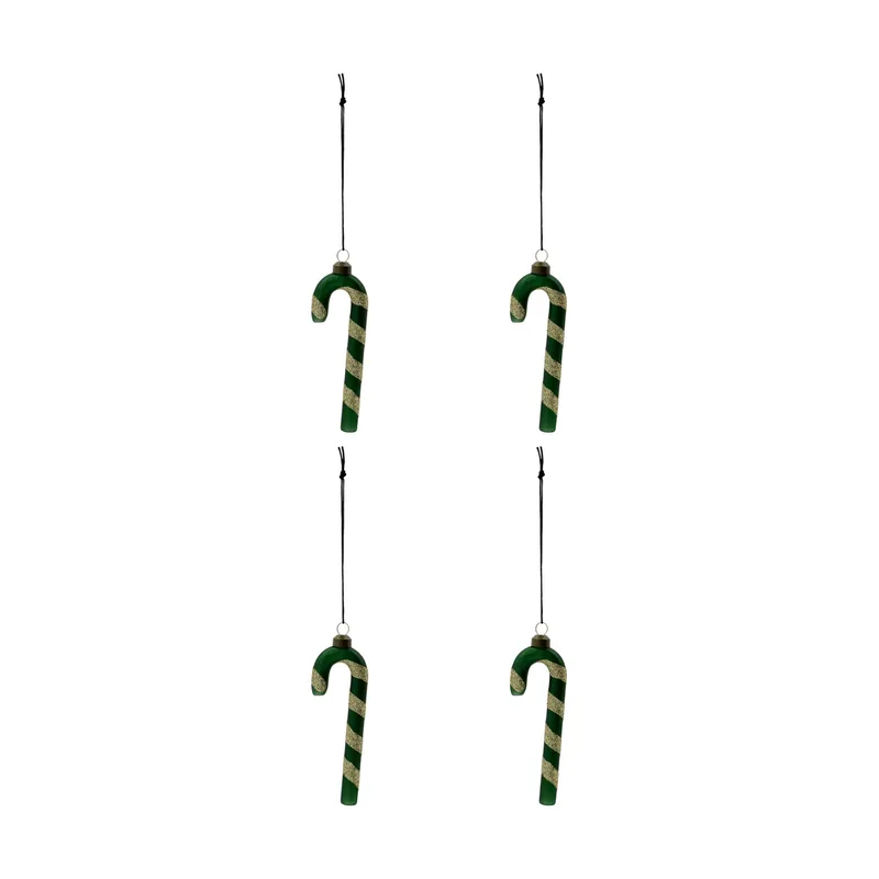 Stick Weihnachtshänger 4er Pack Grün de House Doctor – photo du produit