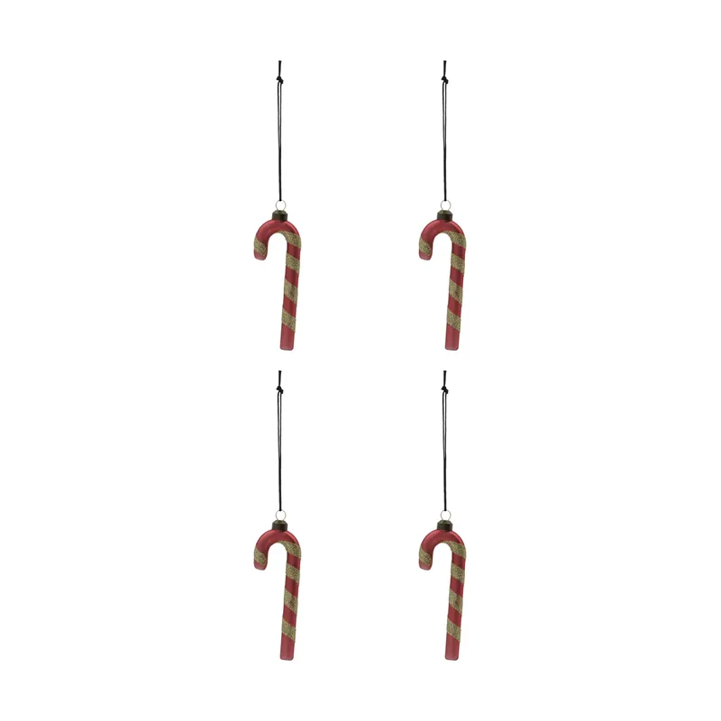 Stick Weihnachtshänger 4er Pack Staubig Rot by House Doctor – product photo