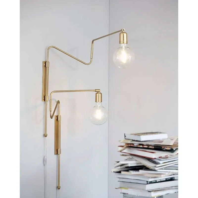 Swing Wandlamp 70cm Geelkoper - House Doctor - Woonkamer - Metaal von House Doctor – Produktfoto