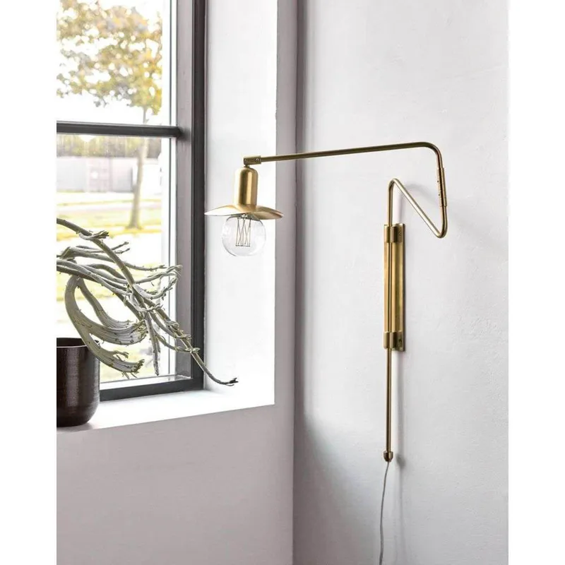 Swing Wandlamp Geel Koper - House Doctor - Woonkamer - Metaal von House Doctor – Produktfoto