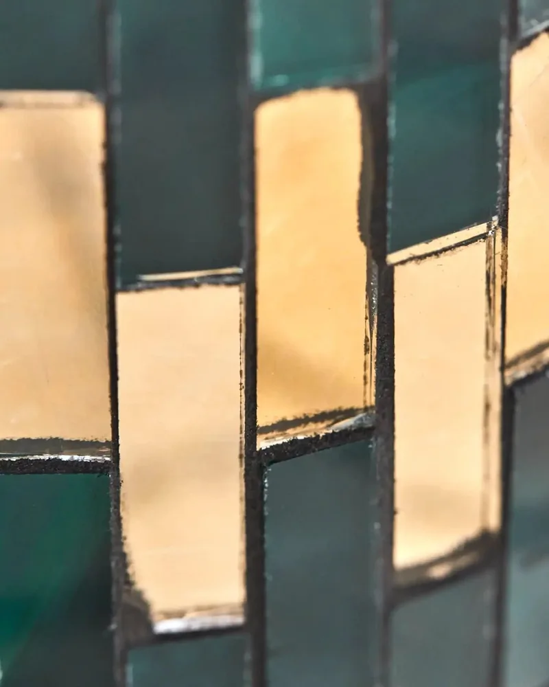 Theelichthouder Shine groen glasmozaïek 10cm van House Doctor in [gid://shopify/Metaobject/303100625231] – productfoto