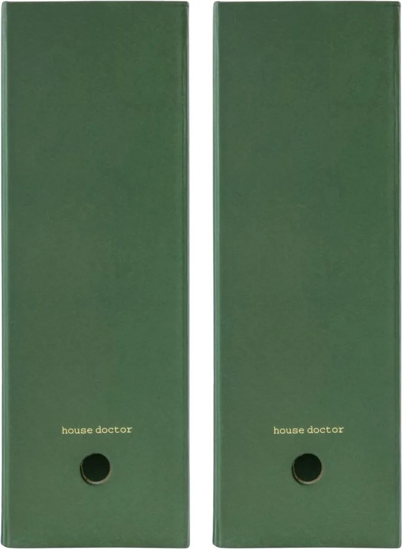 Tijdschriften houder Hold groen - 2 stuks by House Doctor in [gid://shopify/Metaobject/303100625231] – product photo
