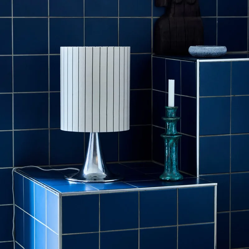 Tulip tafellamp 50 cm zilver katoen - House Doctor - Woonkamer - Scandinavisch - Stof - 1 lamp by House Doctor – product photo