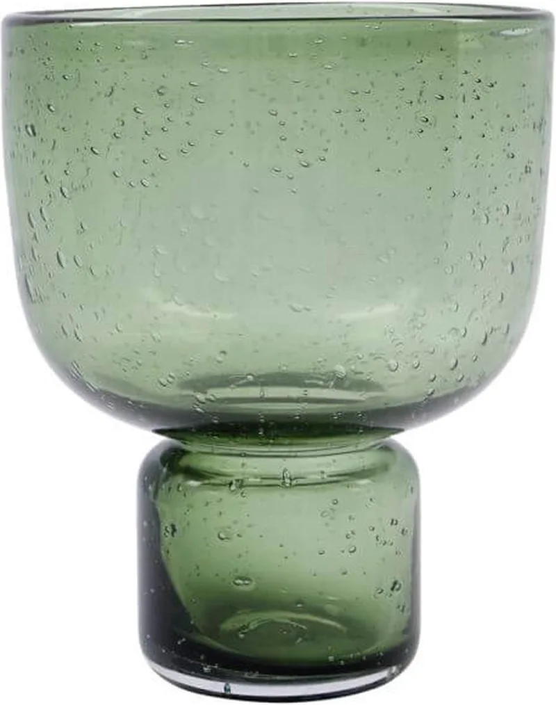 Vaas Farida olijfgroen 22cm by House Doctor in [gid://shopify/Metaobject/303100625231] – product photo
