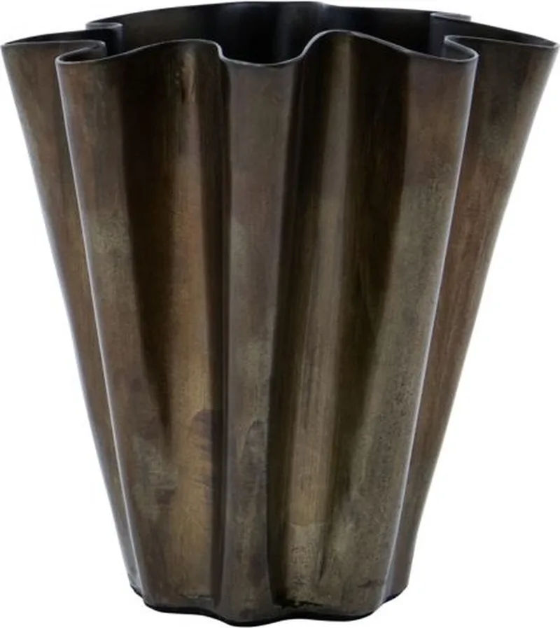 Vaas Flood antiek bruin klein van House Doctor in [gid://shopify/Metaobject/307221758287] – productfoto