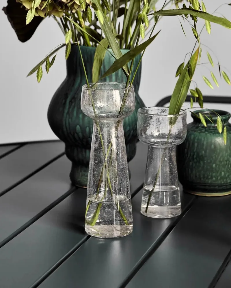 Vaas Tuur helder glas 22 cm van House Doctor in [gid://shopify/Metaobject/307304464719] – productfoto