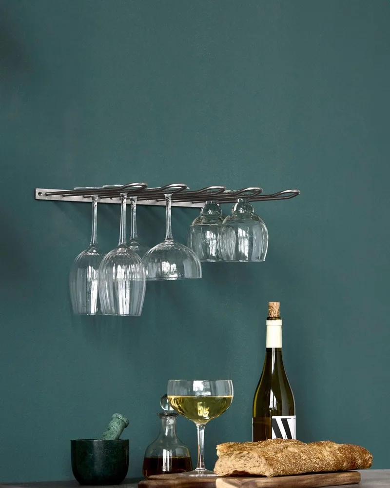 Wijnglasrek Stilio zilver 30cm by House Doctor in [gid://shopify/Metaobject/307231981903] – product photo