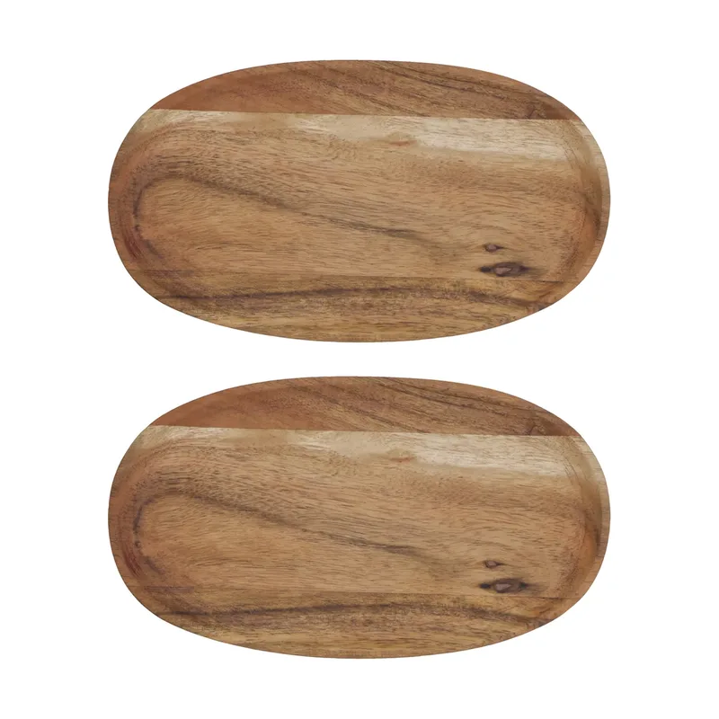 Wood Tablett 12,5x22,5 cm 2er-Pack Natur de House Doctor – photo du produit