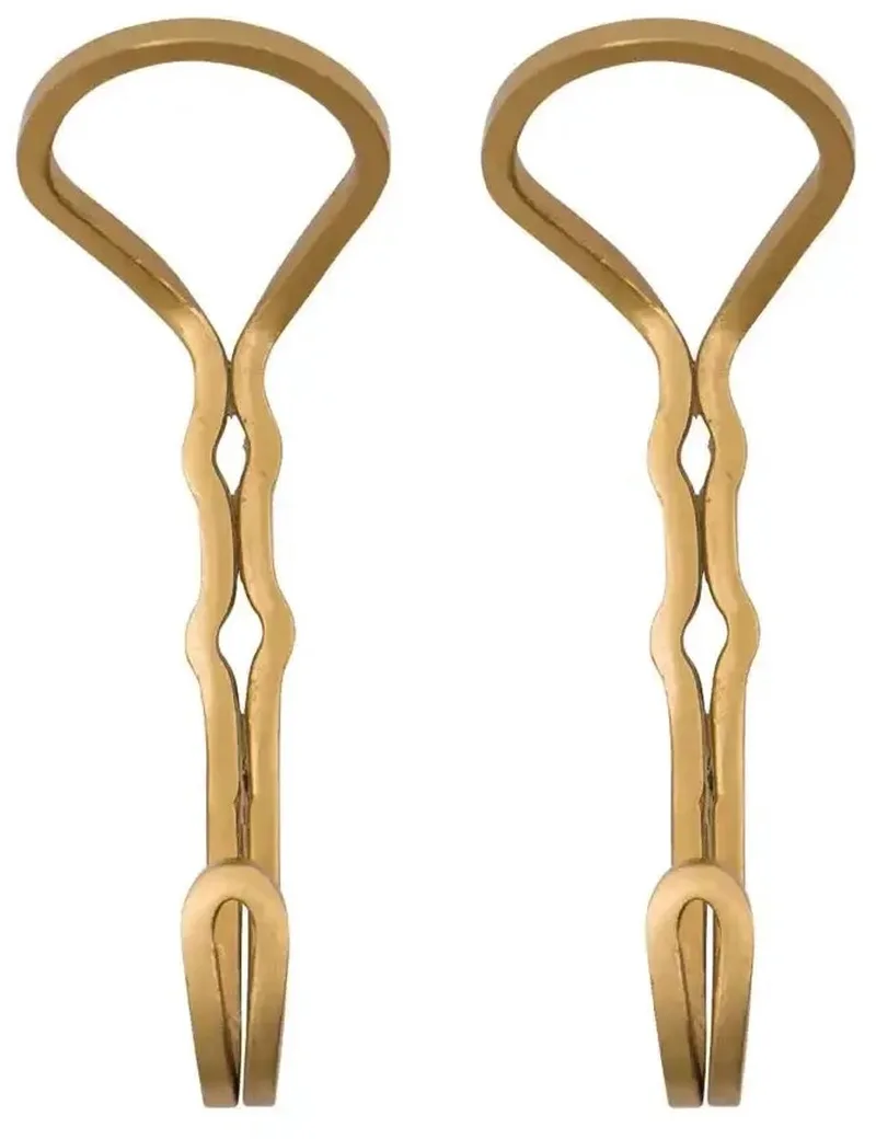 Yra dubbele haak messing afwerking - 2 stuks by House Doctor in [gid://shopify/Metaobject/303390884175] – product photo