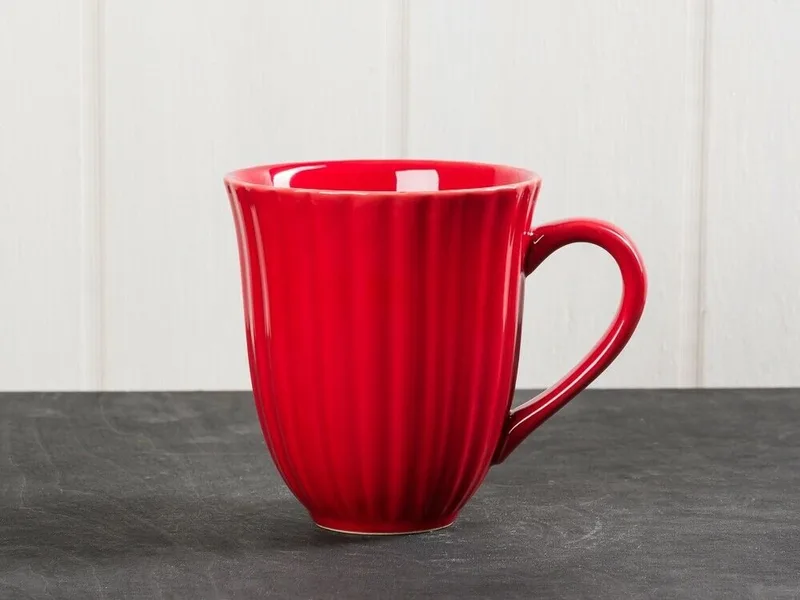 Becher IB Laursen Becher mit Rillen Mynte STRAWBERRY Rot de Ib Laursen – photo du produit