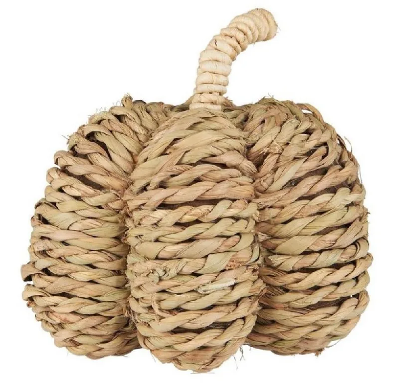 Dekoobjekt Ib Laursen Dekorationsobjekt Kürbis aus Seegras Horzizontal (20cm) de Ib Laursen – photo du produit