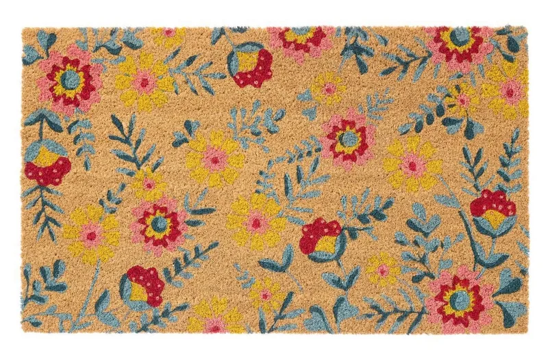Fußmatte Ib Laursen - Fußmatte Türmatte Fußabtreter Blumen 45x75cm Kokos PVC by Ib Laursen in Bunt – product photo