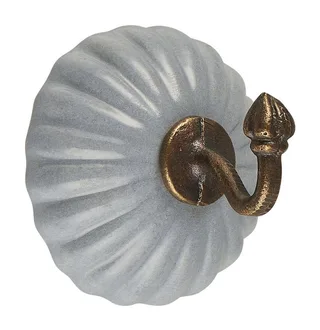 Handtuchhaken Wandhaken Kleiderhaken Handtuchhaken Keramik Messing Ib Laursen by Ib Laursen in Grey – product photo 1 of 3