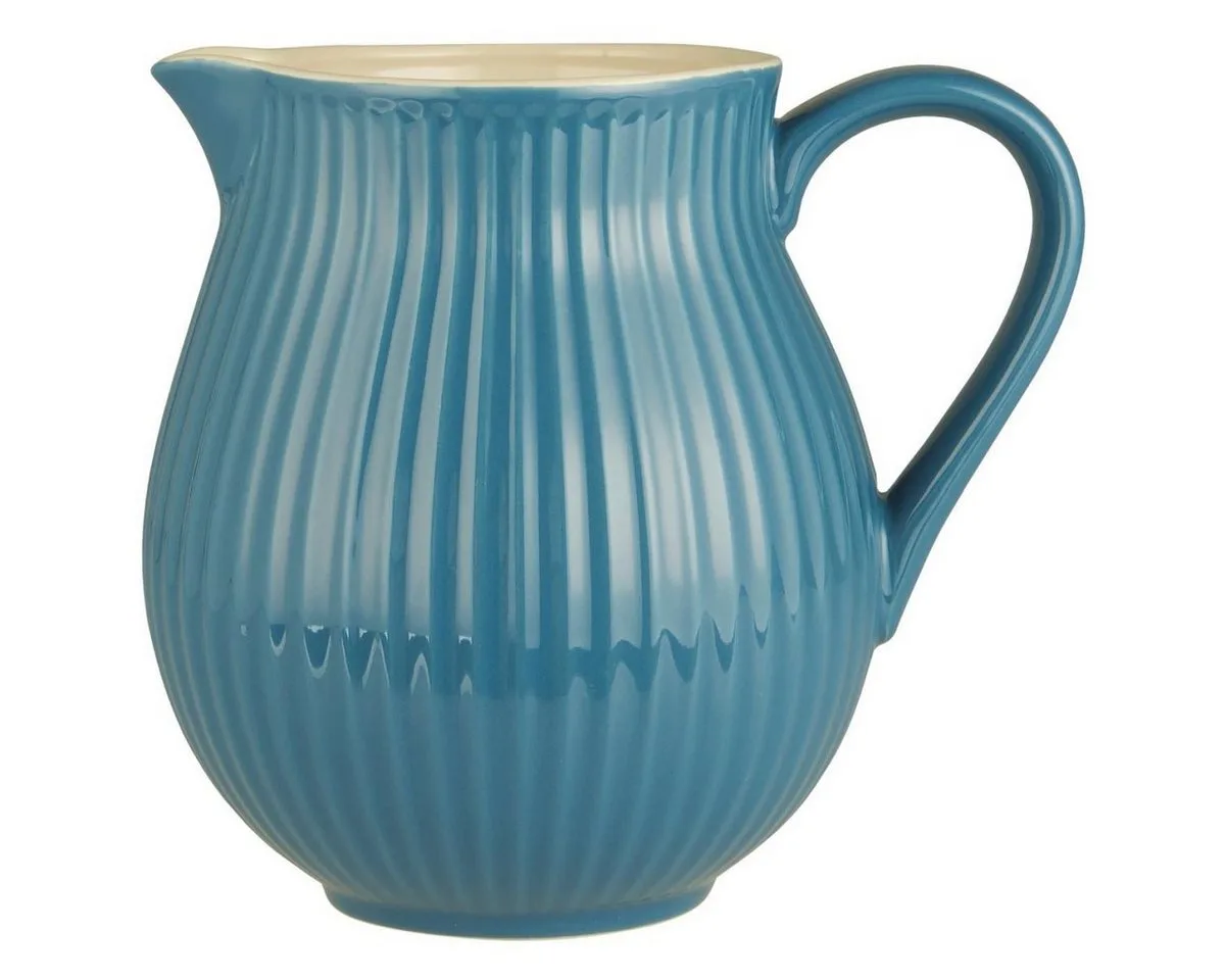 Kanne Mynte Steingut 2 L für Getränke und Deko von Ib Laursen in Blau – Produktfoto