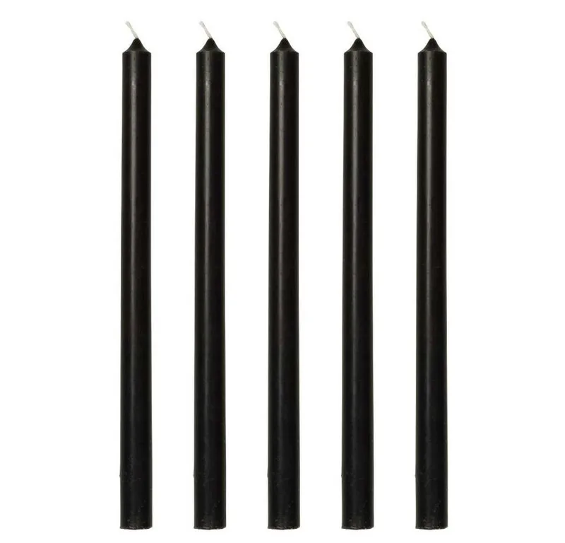 Kerzenhalter IB Laursen DÜNNE Kerze SCHWARZ Ø 1,3 cm Länge 20 cm 5er Set by Ib Laursen – product photo