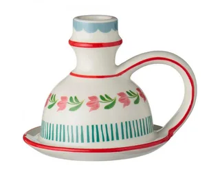 Kerzenhalter Ib Laursen Kerzenhalter Blumenmuster Rote Linie (10cm) von Ib Laursen – Produktfoto 1 von 3