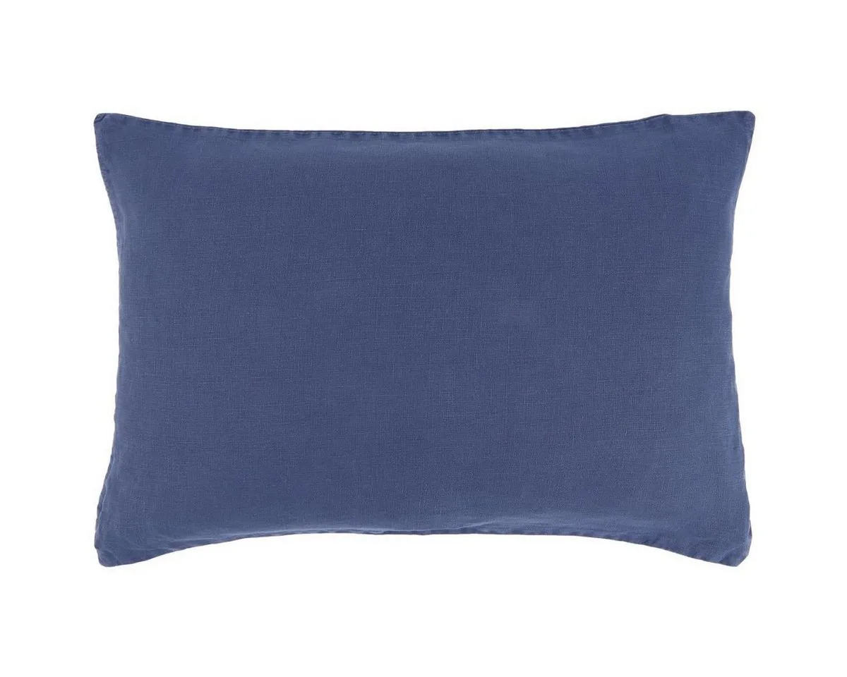 Kissenbezug Leinen 60 x 40 cm stilvoll & komfortabel pflegeleicht von Ib Laursen in Blau – Produktfoto