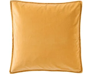 Kissenbezug Velours Samt-Kissenbezug 52x52 cm – weich & dekorativ van Ib Laursen in Harvest Yellow – productfoto 1 van 2