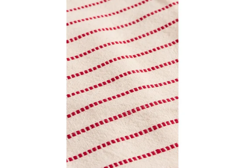 Kissenhülle Ib Laursen Kissenbezug Natur mit Roten Streifen (50x50cm) by Ib Laursen – product photo 2 of 3