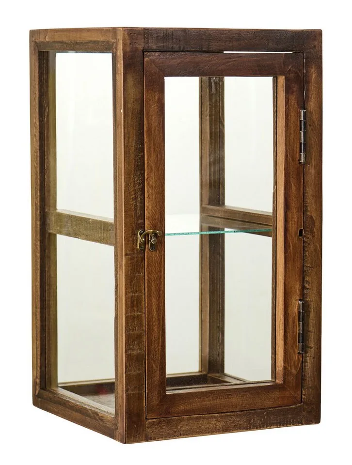 Kommode Ib Laursen - Glasvitrine Schrank Glasschrank 28x50cm UNIKA Holz Glas by Ib Laursen – product photo