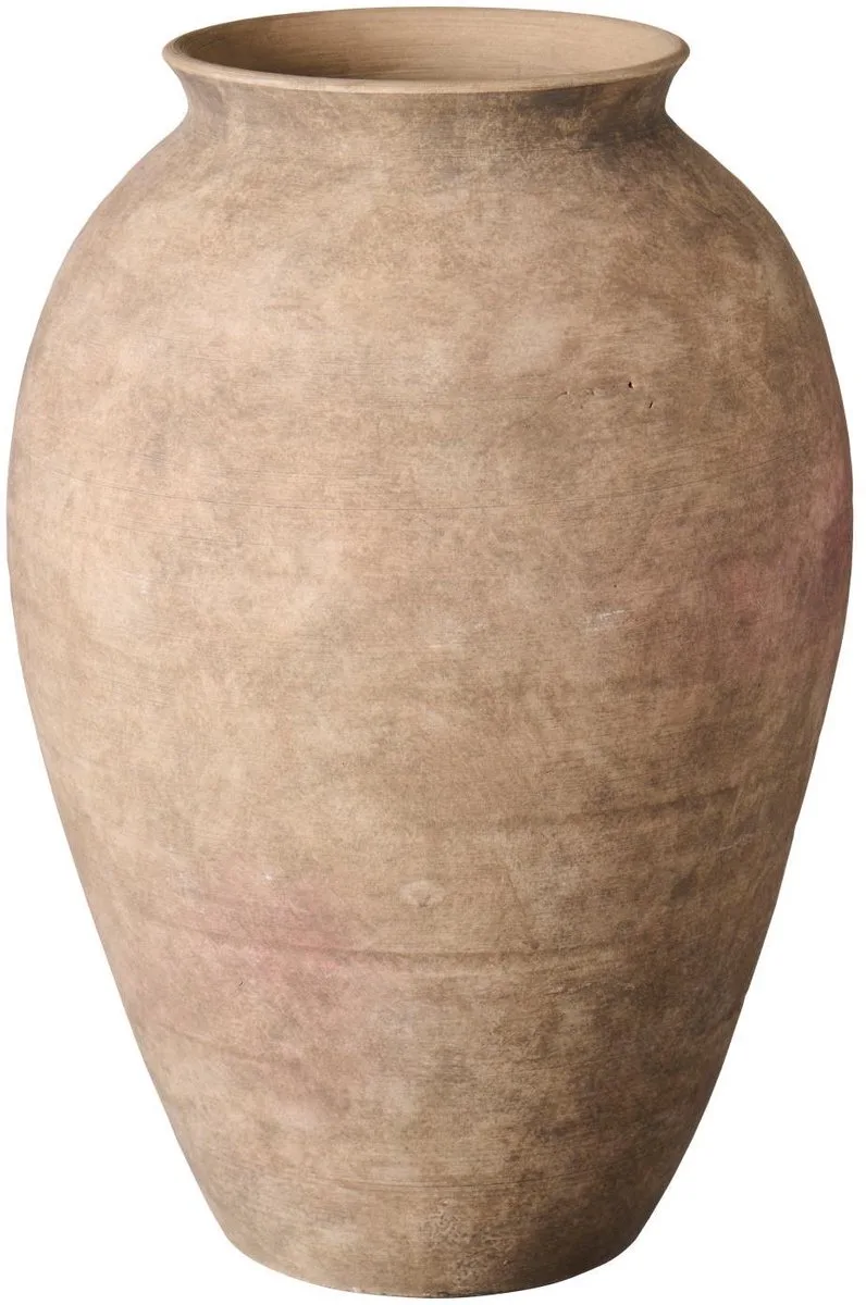 Minerva Vloervaas Terracotta - 45,7 cm hoog - Bruin/Grijs - Handgedraaid van Ib Laursen in Bruin – productfoto