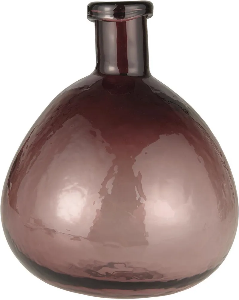 Mondgeblazen vaas gerecycled glas - Aubergine van Ib Laursen in Paars – productfoto