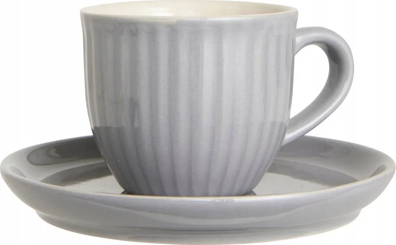 Mynte Frans Espressokopje 135 ml met Schotel van Ib Laursen in Grijs – productfoto