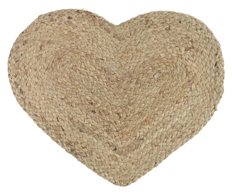 Platzset Platzmatte Tischmatte Tischset Platzset Herzform Jute Natur Laursen by Ib Laursen – product photo