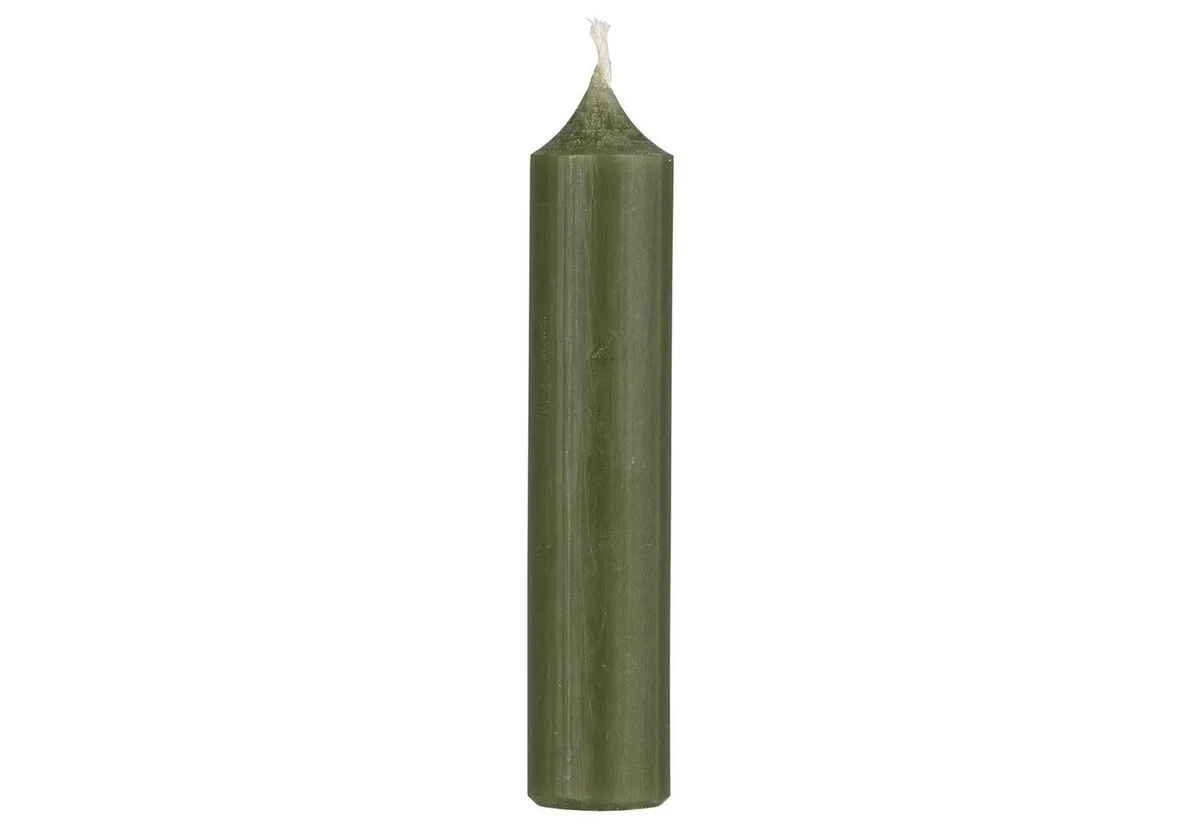 Rustic-Kerze Stabkerzen Set Paraffin Kerzen Rustikale Tafelkerzen versch. Farben (1 Kerze), Perfekt für Adventskranz, Windlichter und Tischdekoration från Ib Laursen i Olive – produktbild